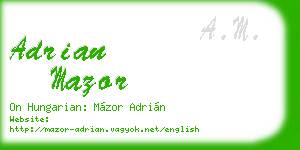 adrian mazor business card